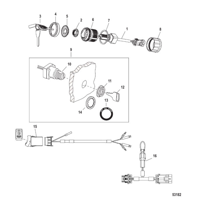 Tändningslås För Två Motorer (893353A04)