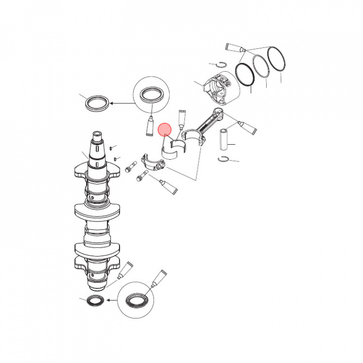Vevstakslager Svart Mercury 30-60 hk (893630001)