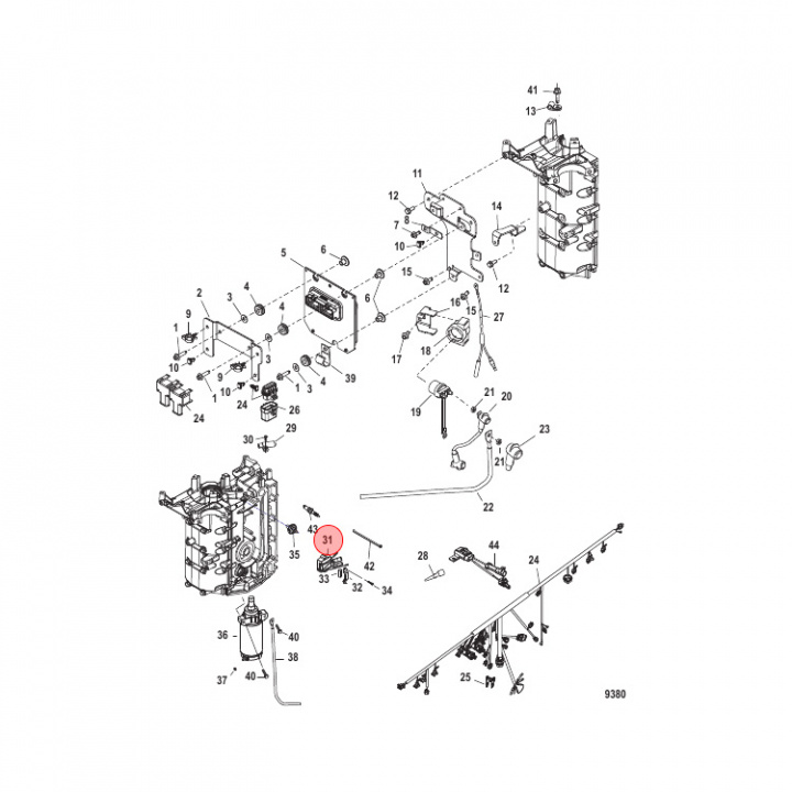 Laddningsregulator Mercury 30-60 hk (893640T01)