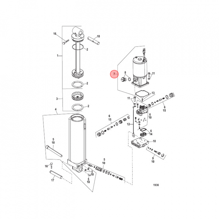 Powertrimmotor Mercury 30-125 hk (893907A02)