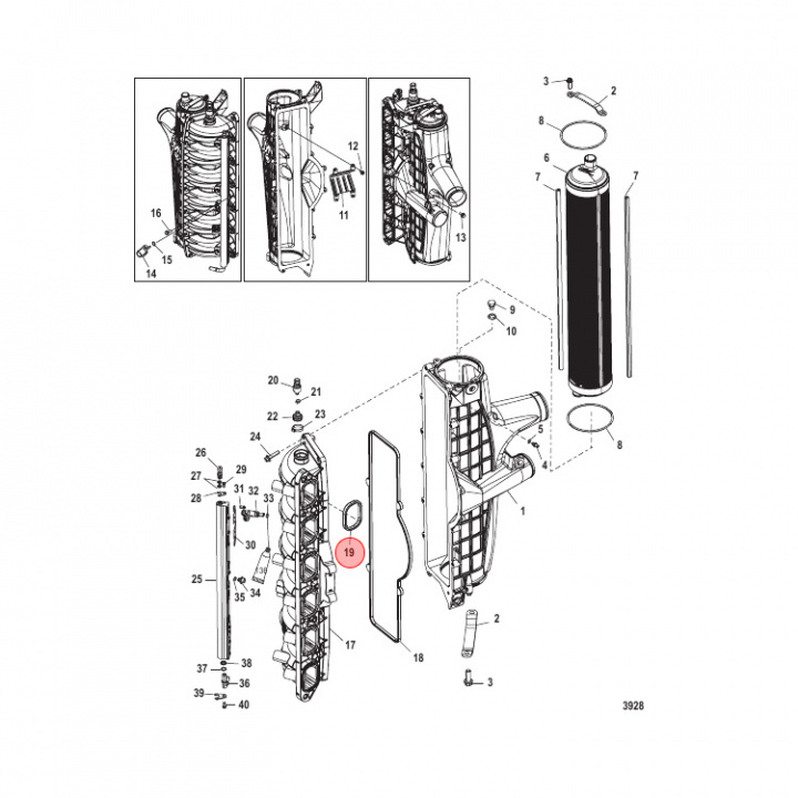 Packning Insug Mercury 135-400 hk (895020)