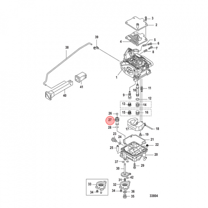 Gummidamask Till Förgasare Mercury 8-20 hk (895115)
