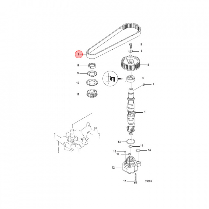 Kamrem Mercury 10-20 hk (895120002)
