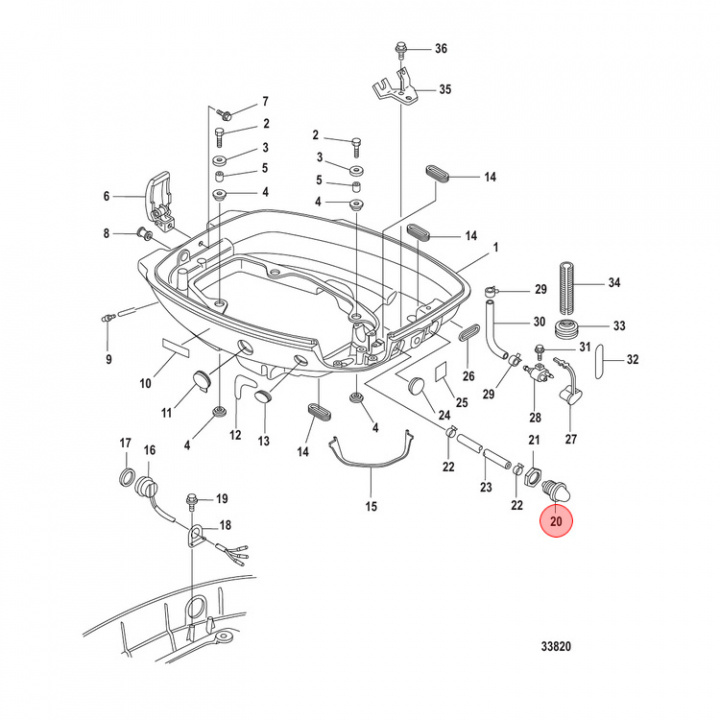 Primerpump Mercury 8-20 hk (895124)