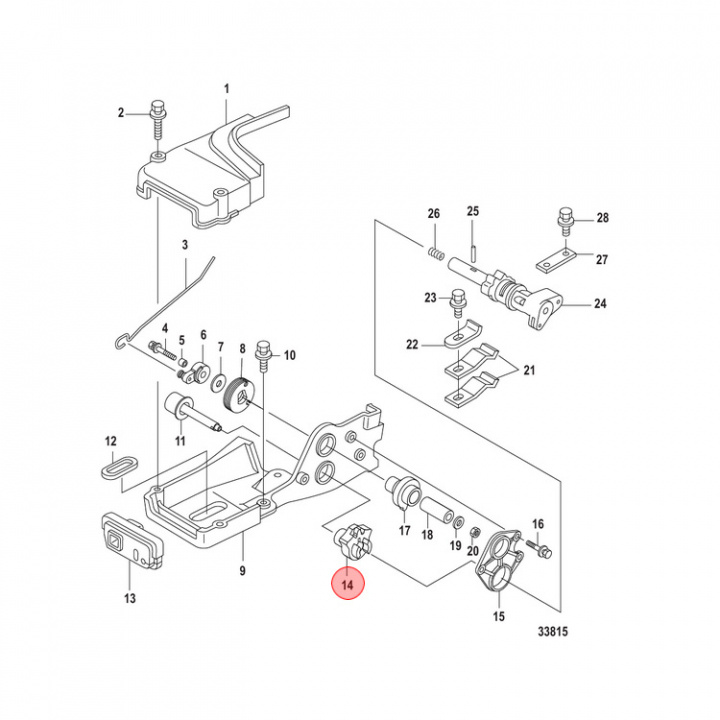 Växelarm Mercury 6-30 hk (895161)