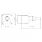 Joystickpanel  12/24V Vattentät Grå  Joystickpanel  12/24V Vattentät Grå
