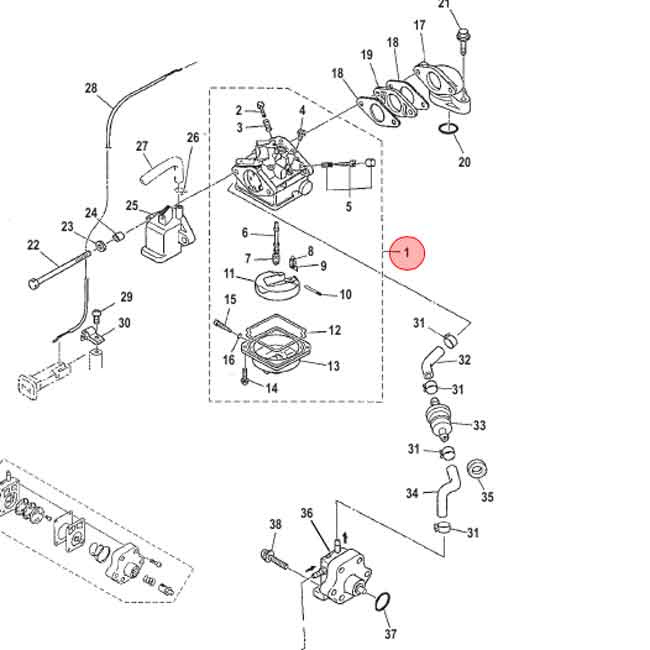 Förgasare 6hp (8M0167271)