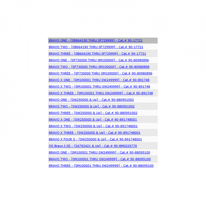 Servicesats 100h Mercruiser Bravo (8M0147056) 