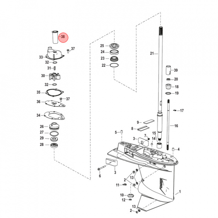 Bussning Vattenrör (8M0151045 Coupling)