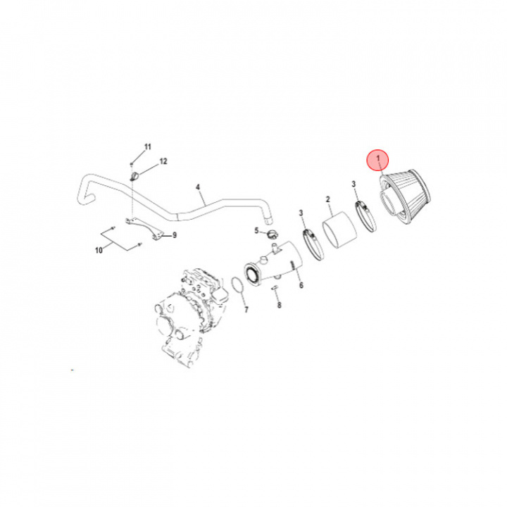 Luftfilter 3L VM V6 150-270 hk (8M6004711)