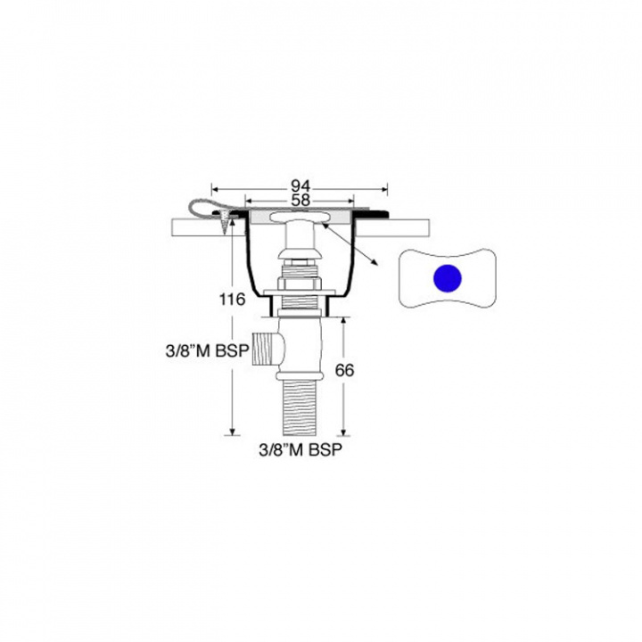 Flushmonterad Kopp Till Enhandsblandare