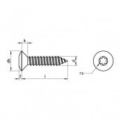 Skruv KFTS Torx A4 Rostfri Skruv KFTS Torx A4 Rostfri