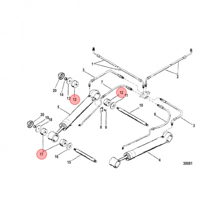 Bussning Powertrimcylinder Mercruiser (99291T)