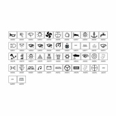 Svart Huv Contura II Med Olika Symboler Svart Huv Contura II Med Olika Symboler