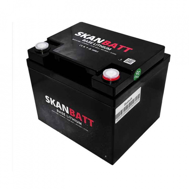 Lithiumbatteri Base 12V 40Ah BMS Bluetooth