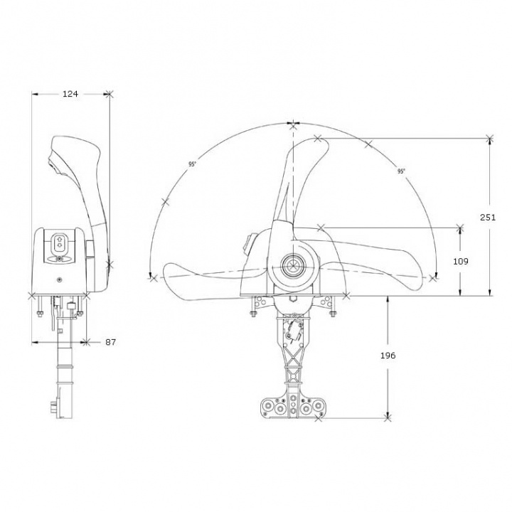 Toppmonterat Reglage CH7540P Teleflex (Utgår)