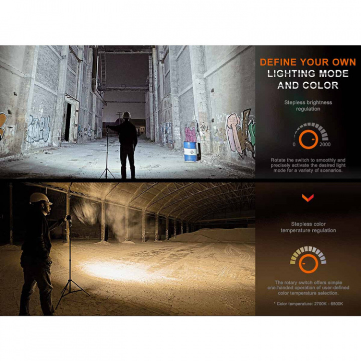 Campinglykta/Arbetslampa CL28R 2000 Lumen LED Svart