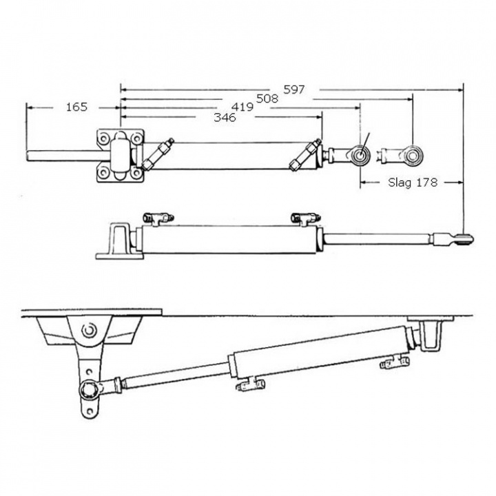 Cylinder BA125-7ATM För Roder (58kg)