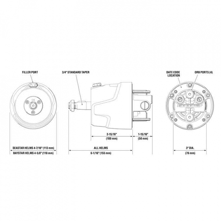Baystar Hydraulstyrning kit 150Hk Exklusive Slang