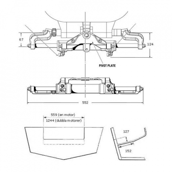 Seastar Hydraulstyrning kit Upp Till 350Hk Exklusive Slang