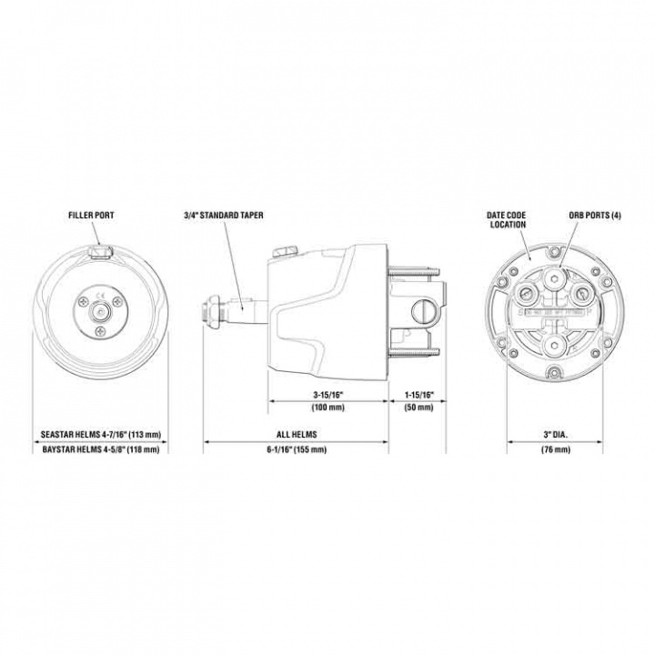 Seastar Hydraulstyrning Kit Roder 110kg
