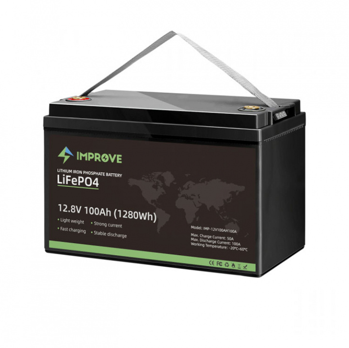 Lithium Batteri 12V 100Ah (LiFePO4) BMS 100A