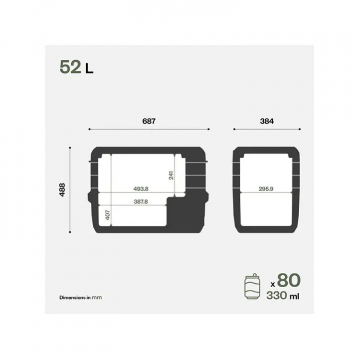 Travel Box Kyl/Frysbox 52L 12/24V