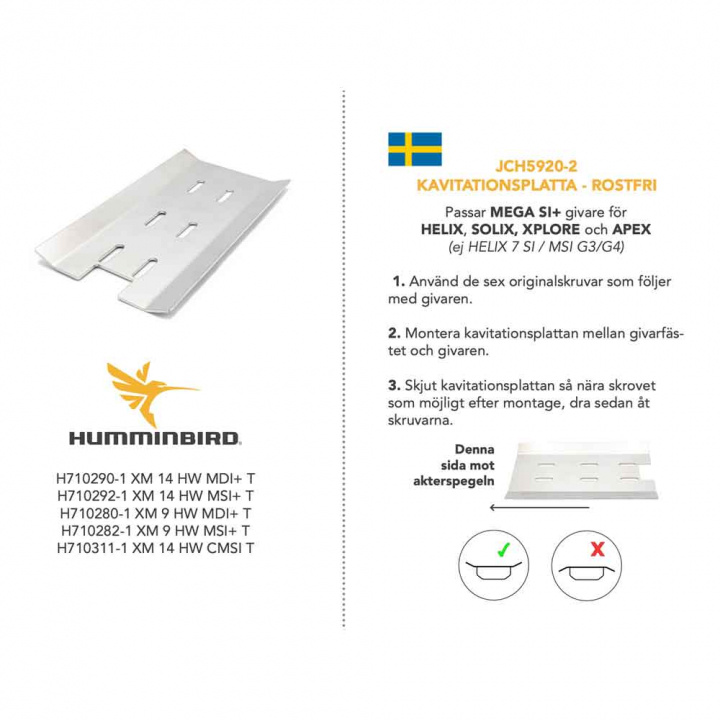 Kavitationsplatta CMSI+ AISI316
