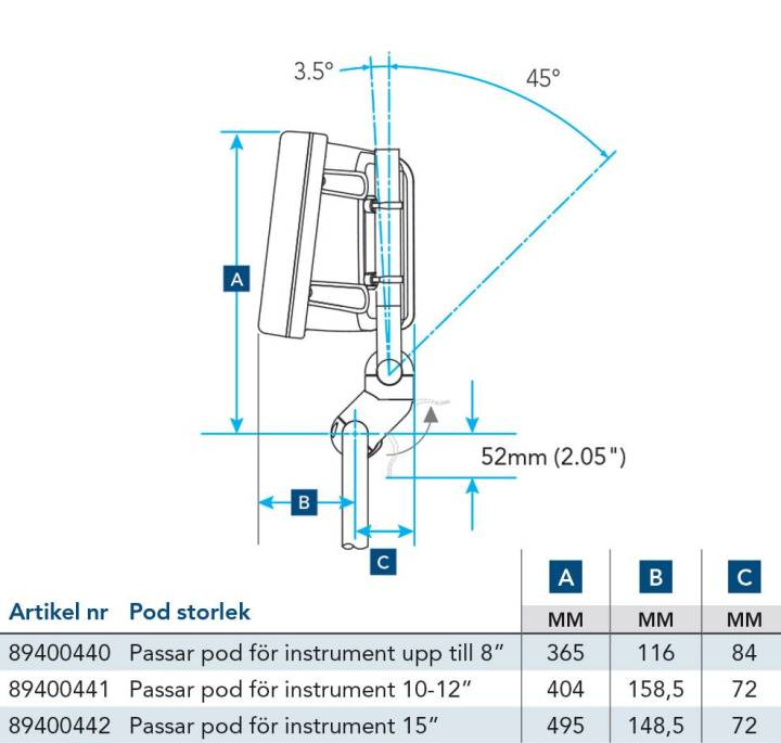 Lewmar Flexibelt Pod Fäste