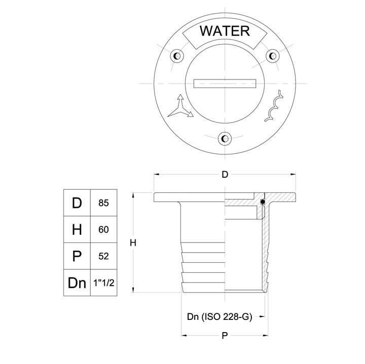Däcksförskruvning Water