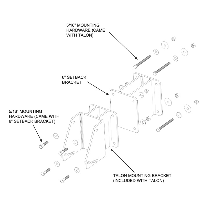 Talon 6'' Setback Bracket