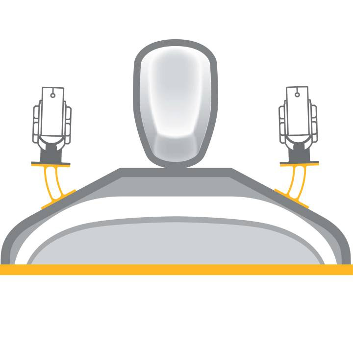 Raptor Vinklat Fäste Svart