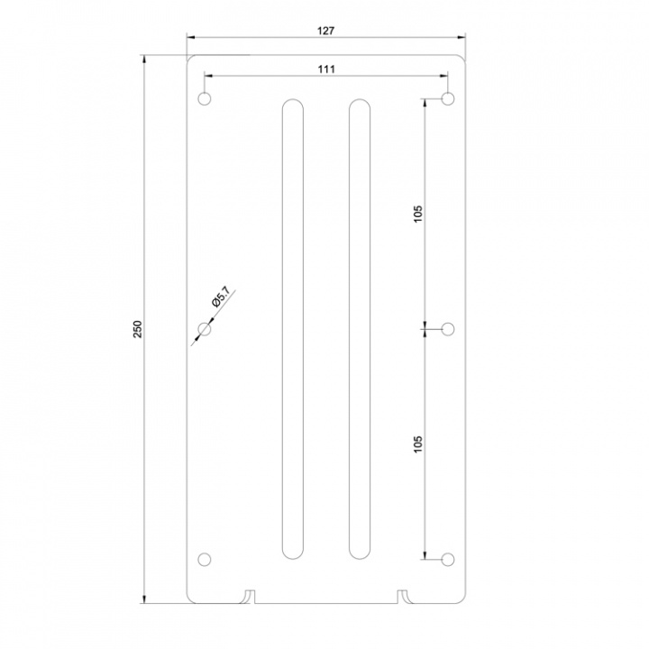 Givarfäste 250mm White