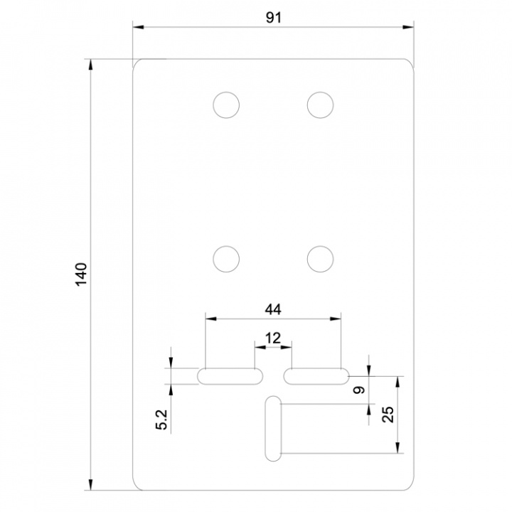 Givarfäste 250mm Grey