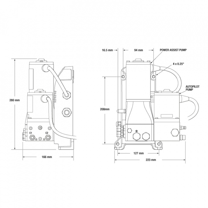Seastar PowerAssist Autopilot 12/24V