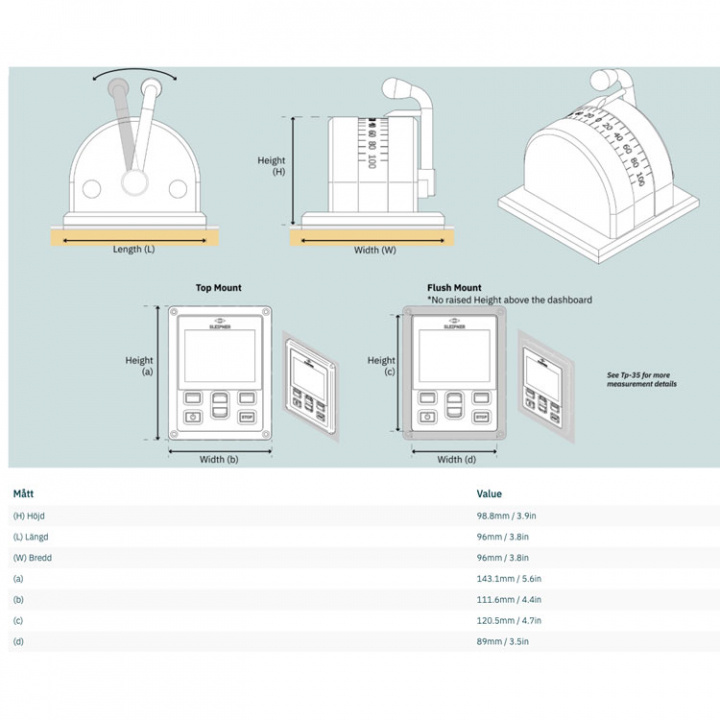 Kontrollpanel S-Link, Singel, LCD Touch, DNV (PJC421-LF90-DNV)