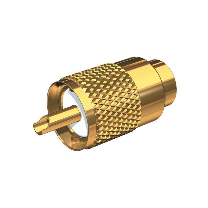 Guldpläterad Lödkontakt RG58