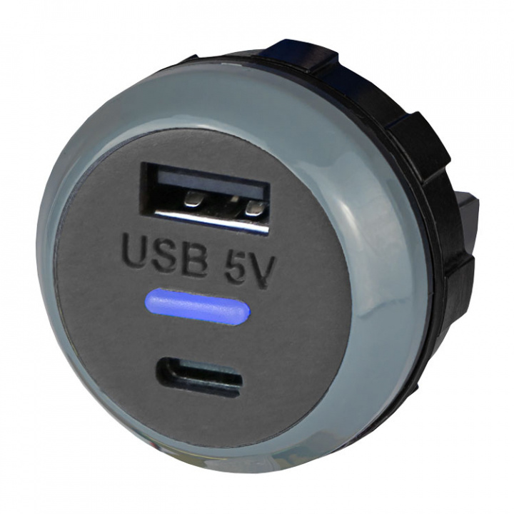 USB-A+C Laddare 12/24V 3.0A