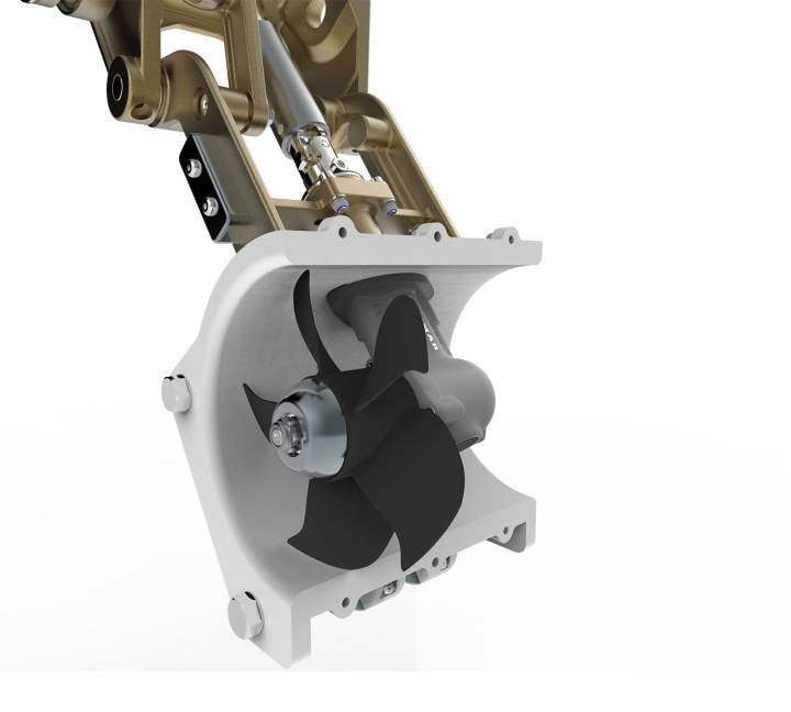 Bogpropeller Retractable 2-2,2kW 140mm