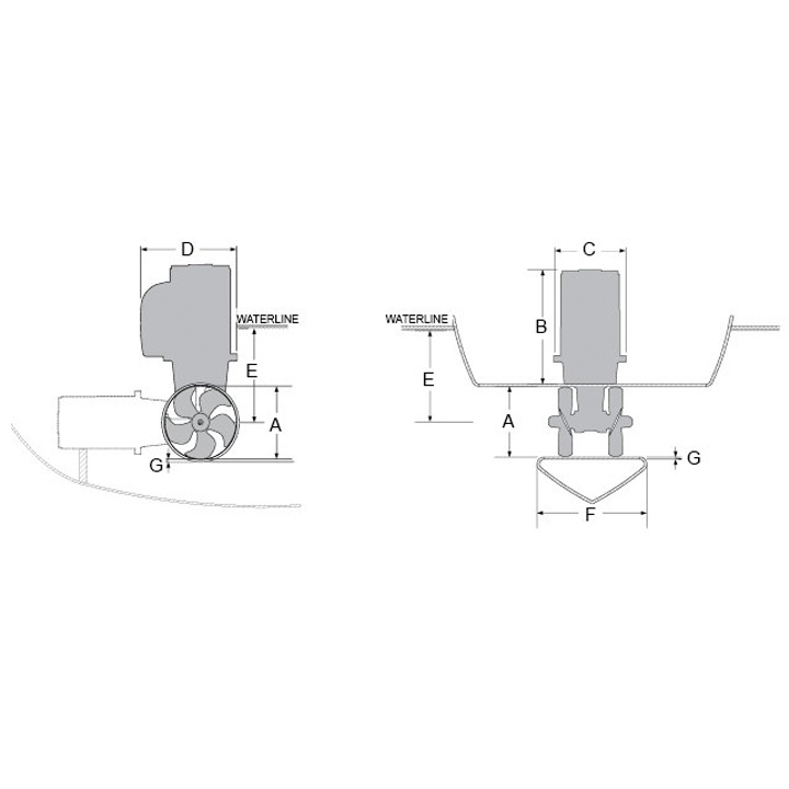 Bogpropeller SE120/215T 24V