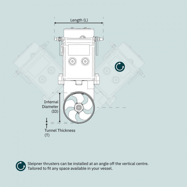 SE60 24V Bogpropeller
