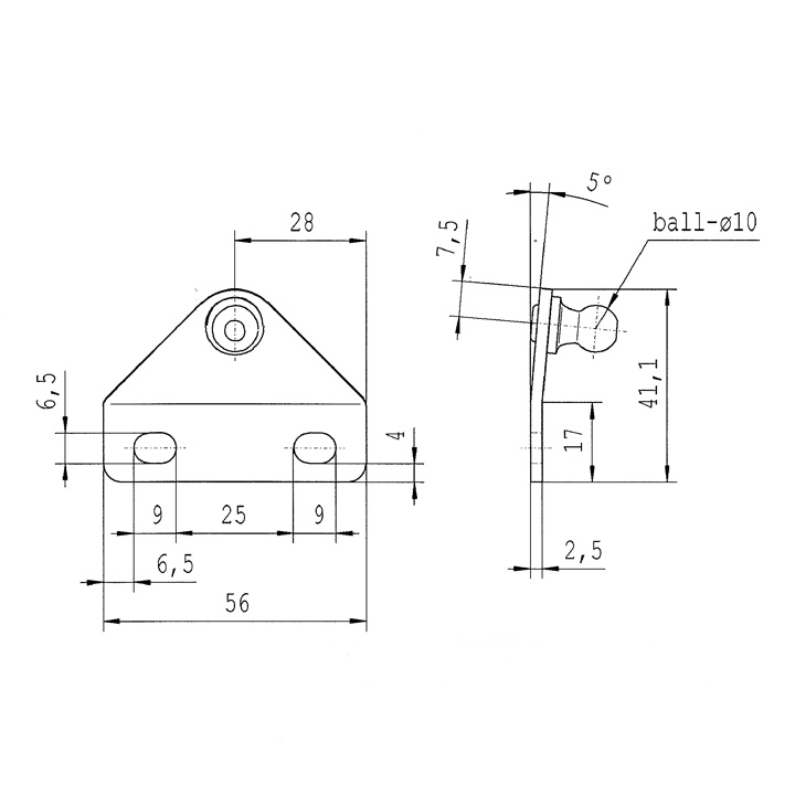 Rostfri Beslag Kula Ø10