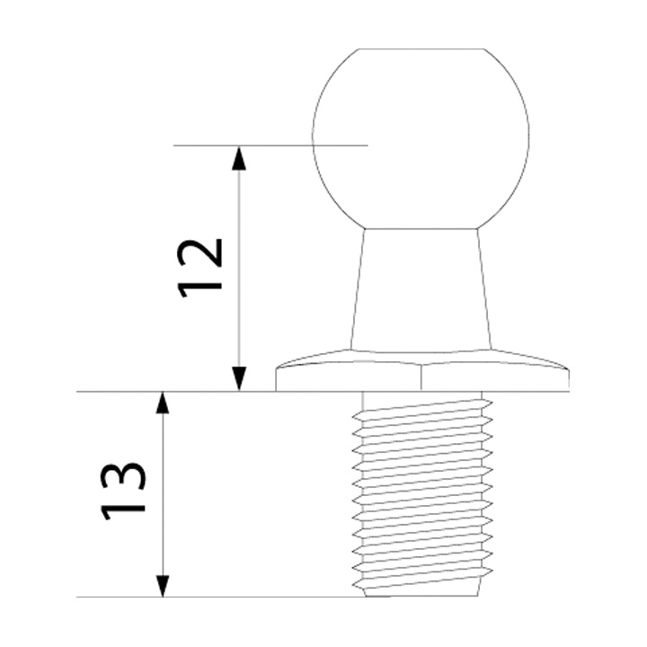 Rostfri Kula Ø10 M8