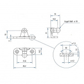 Vinklat Beslag Med Kula Ø10 Vinklat Beslag Med Kula Ø10