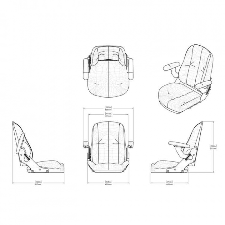 Båtstol S5 Corbin Seat Storm Vit