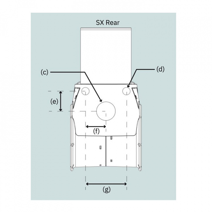 Bogpropeller SX35/140 12V 50 mm Utanpåliggande