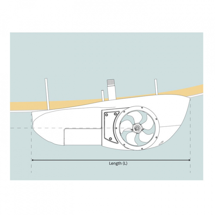 SX35 Pod Pro Ink PPC520 12V 50 mm Bogpropeller Utanpåliggande