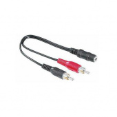 Kabel 10 cm (hona) 3.5 mm 2xRCA Kabel 10 cm (hona) 3.5 mm 2xRCA